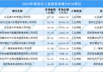 2023年度西安工业土地投资规模蕞大的十个项目汇总（图）